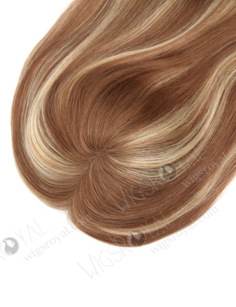 European Virgin Hair Highlights Mono Top Weft Topper With PU In Front WR-TC-026