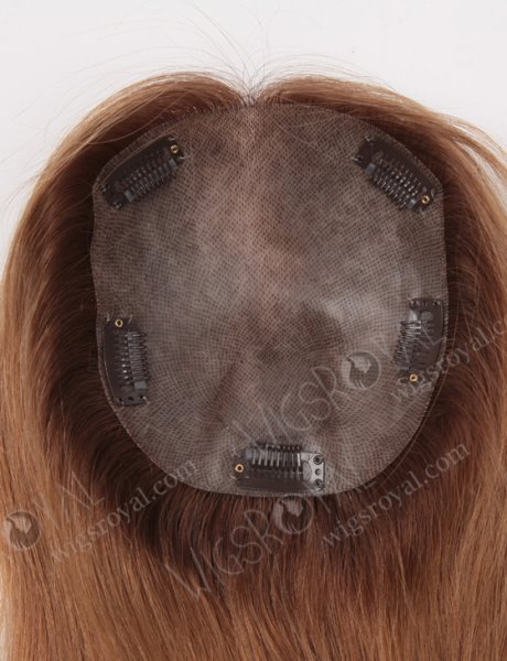 Cuticle Aligned All Thin Skin PU Women Topper Brown Color Chinese Human Hair WR-TC-020