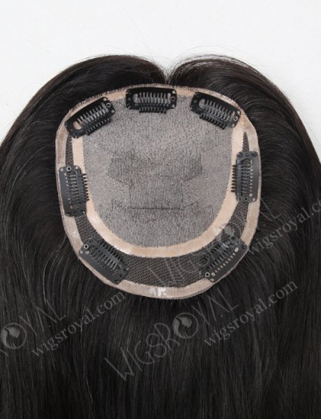 100% Indian Virgin Hair Straight Natural Color Silk Top Closure with Clips WR-TC-017