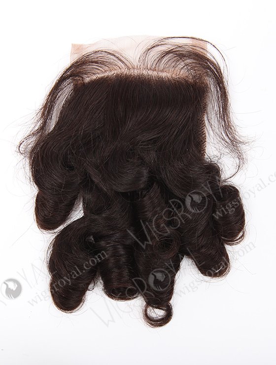 In Stock Brazilian Virgin Hair 12" Big Loose Curl Natural Color Top Closure STC-305-9404