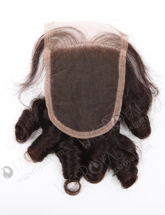 In Stock Brazilian Virgin Hair 12" Big Loose Curl Natural Color Top Closure STC-305