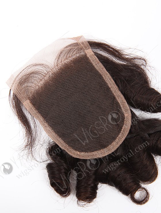 In Stock Brazilian Virgin Hair 12" Big Loose Curl Natural Color Top Closure STC-305-9406