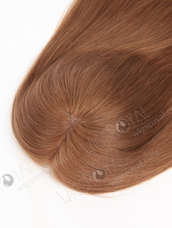 European Virgin Hair 18" Straight 9# Color 7"×8" Silk Top Open Weft Human Hair WR-TC-029-9313