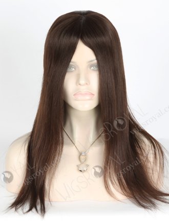 Unprocessed Virgin Hair Fantasy Wigs for Small Heads | In Stock European Virgin Hair 16" Natural Straight Natural Color Lace Front Silk Top Glueless Wig GLL-08025