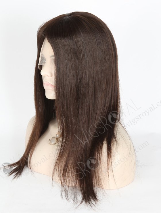 Unprocessed Virgin Hair Fantasy Wigs for Small Heads | In Stock European Virgin Hair 16" Natural Straight Natural Color Lace Front Silk Top Glueless Wig GLL-08025-9432