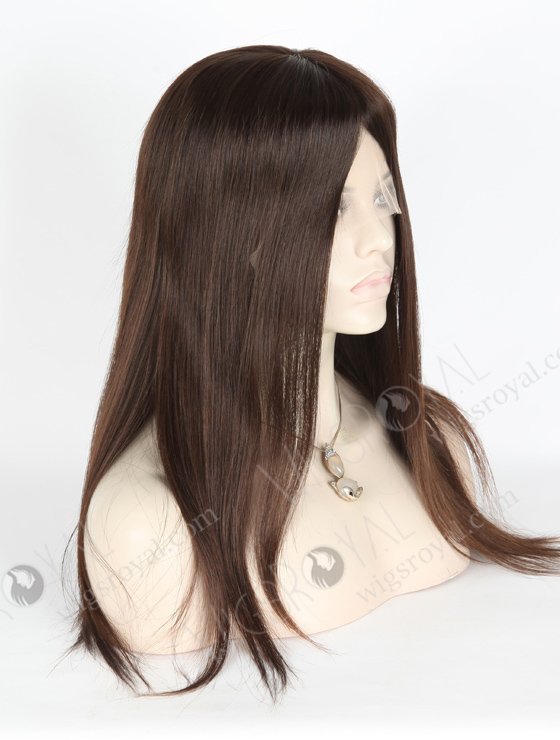 Unprocessed Virgin Hair Fantasy Wigs for Small Heads | In Stock European Virgin Hair 16" Natural Straight Natural Color Lace Front Silk Top Glueless Wig GLL-08025-9433