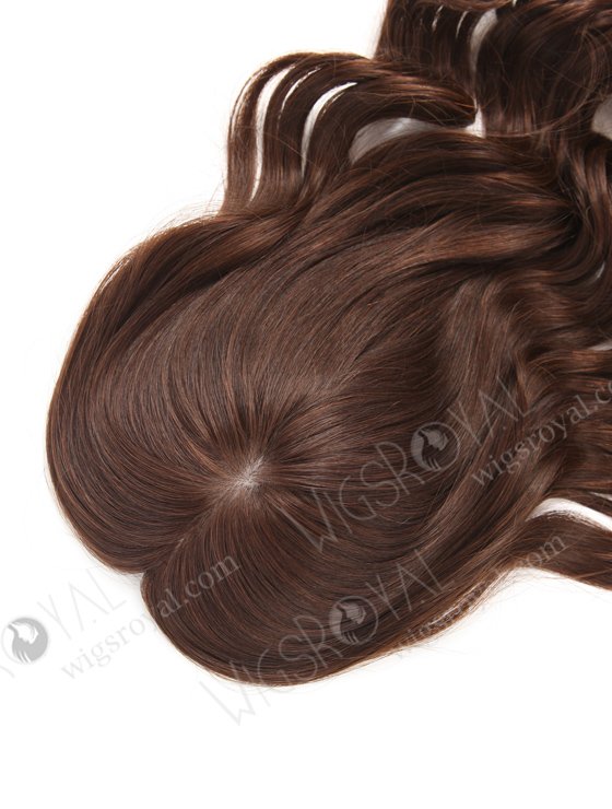 European Virgin Hair 16" One Length Bouncy Curl 2a# Color 7"×7" Kosher Hair Topper WR-TC-033-9345