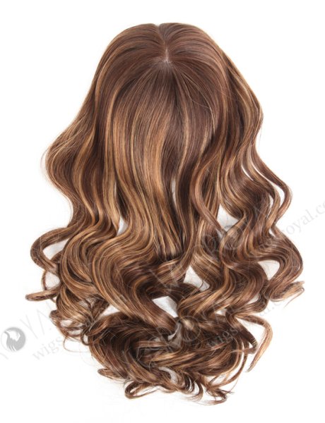 Kosher topper European Virgin Hair 18" One Length Bouncy Curl Highlights Color Jewish Kosher Hair Piece WR-TC-034