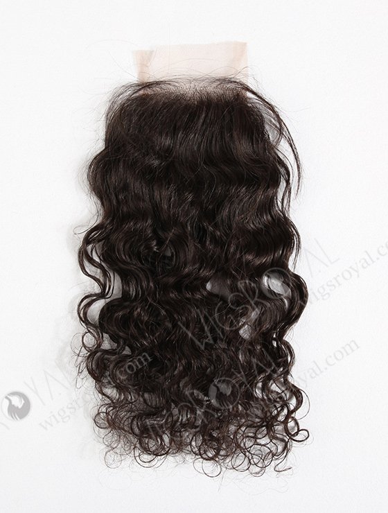 In Stock Brazilian Virgin Hair 12" Natural Curly Natural Color Top Closure STC-45-9410