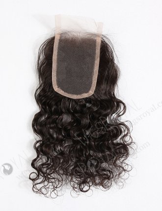 In Stock Brazilian Virgin Hair 12" Natural Curly Natural Color Top Closure STC-45