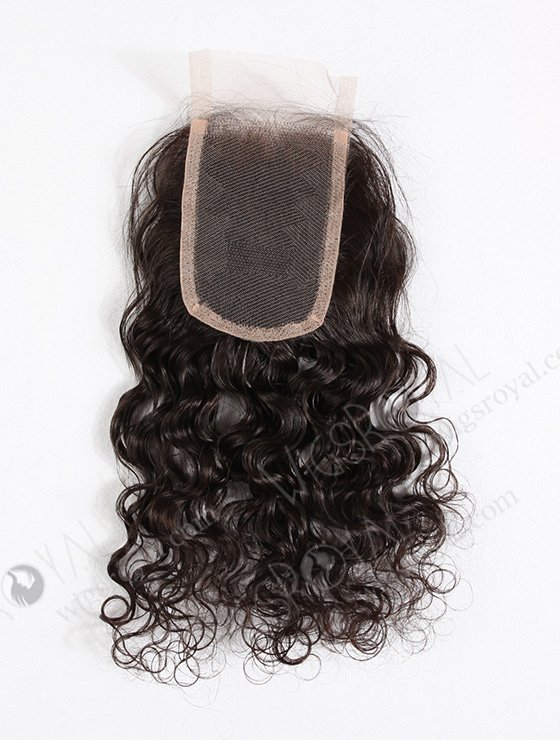 In Stock Brazilian Virgin Hair 12" Natural Curly Natural Color Top Closure STC-45-9411