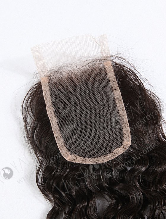 In Stock Brazilian Virgin Hair 12" Natural Curly Natural Color Top Closure STC-45-9412