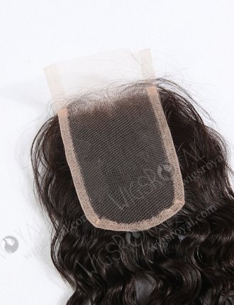 In Stock Brazilian Virgin Hair 12" Natural Curly Natural Color Top Closure STC-45