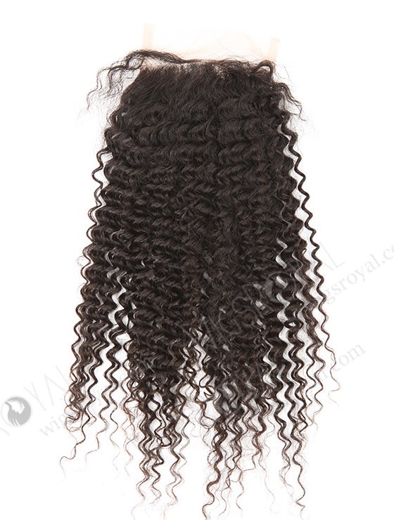 In Stock Brazilian Virgin Hair 14" Kinky Curl Natural Color Top Closure STC-320-9245
