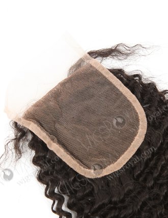 In Stock Brazilian Virgin Hair 14" Kinky Curl Natural Color Top Closure STC-320