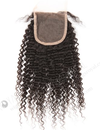 In Stock Brazilian Virgin Hair 14" Kinky Curl Natural Color Top Closure STC-320
