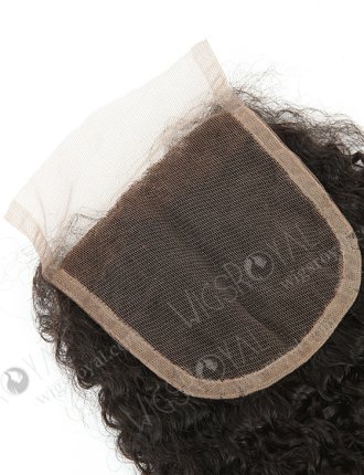 In Stock Brazilian Virgin Hair 12" Jeri Curl Natural Color Top Closure STC-322