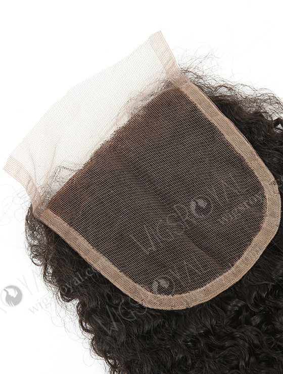 In Stock Brazilian Virgin Hair 12" Jeri Curl Natural Color Top Closure STC-322-9258