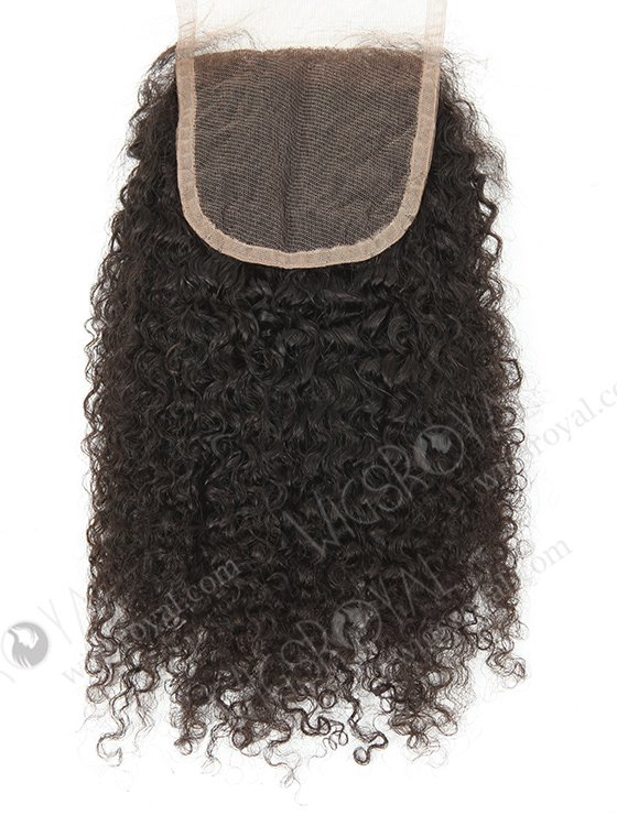 In Stock Brazilian Virgin Hair 12" Jeri Curl Natural Color Top Closure STC-322-9260
