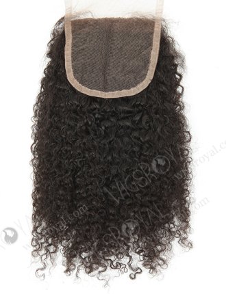 In Stock Brazilian Virgin Hair 12" Jeri Curl Natural Color Top Closure STC-322