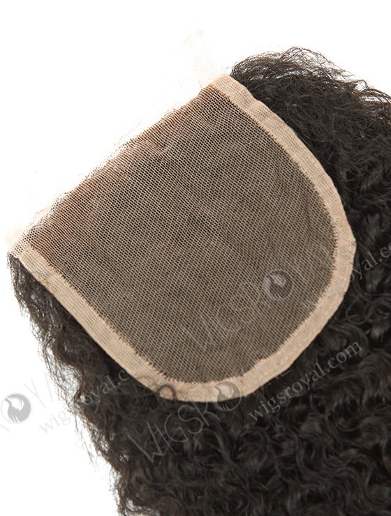 In Stock Brazilian Virgin Hair 14" Jeri Curl Natural Color Top Closure STC-323-9264