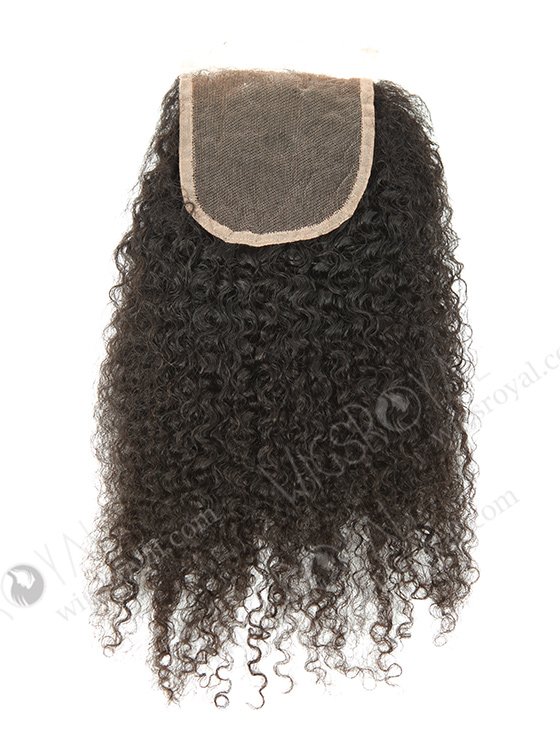 In Stock Brazilian Virgin Hair 14" Jeri Curl Natural Color Top Closure STC-323-9265