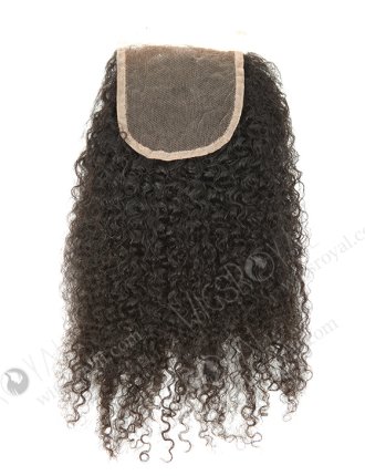 In Stock Brazilian Virgin Hair 14" Jeri Curl Natural Color Top Closure STC-323
