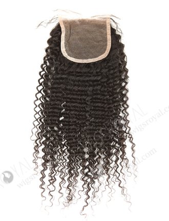 In Stock Brazilian Virgin Hair 16" Kinky Curl Natural Color Top Closure STC-321