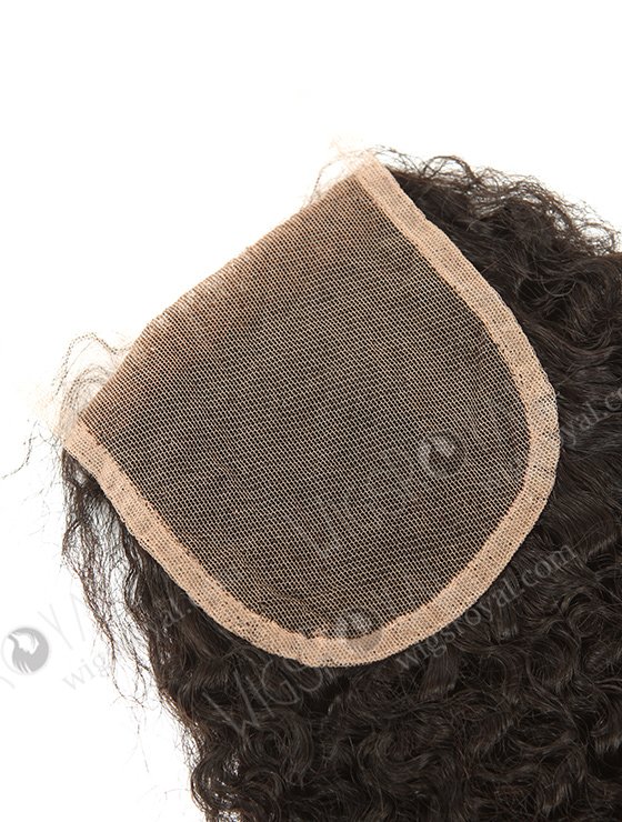 In Stock Brazilian Virgin Hair 16" Jeri Curl Natural Color Top Closure STC-324-9271