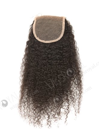 In Stock Brazilian Virgin Hair 16" Jeri Curl Natural Color Top Closure STC-324