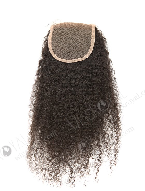 In Stock Brazilian Virgin Hair 16" Jeri Curl Natural Color Top Closure STC-324-9272