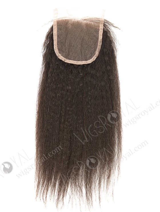 In Stock Brazilian Virgin Hair 14" Kinky Straight Natural Color Top Closure STC-326-9288