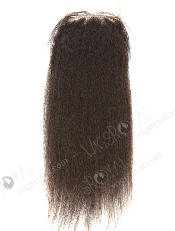 In Stock Brazilian Virgin Hair 14" Kinky Straight Natural Color Top Closure STC-326-9287