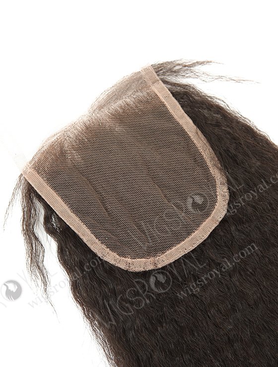 In Stock Brazilian Virgin Hair 14" Kinky Straight Natural Color Top Closure STC-326-9289