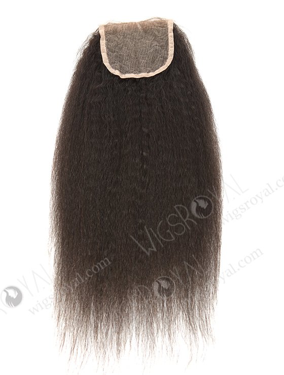 In Stock Brazilian Virgin Hair 16" Kinky Straight Natural Color Top Closure STC-327-9294