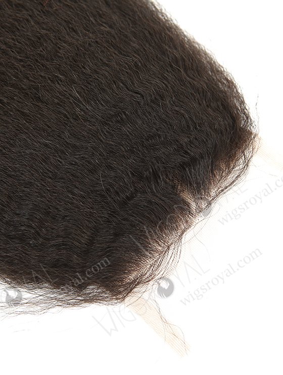 In Stock Brazilian Virgin Hair 16" Kinky Straight Natural Color Top Closure STC-327-9295