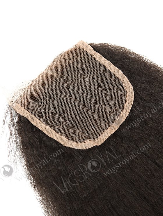 In Stock Brazilian Virgin Hair 16" Kinky Straight Natural Color Top Closure STC-327-9296