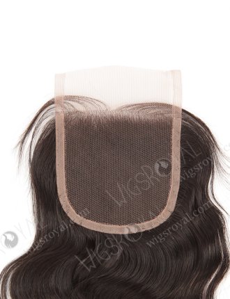 In Stock Brazilian Virgin Hair 12" Natural Wave Natural Color Top Closure STC-35