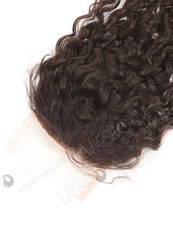 In Stock Brazilian Virgin Hair 14" Tight Curl Natural Color Top Closure STC-332-9624