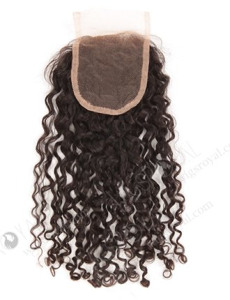 In Stock Brazilian Virgin Hair 14" Tight Curl Natural Color Top Closure STC-332