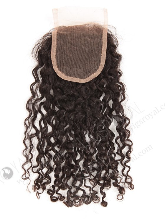 In Stock Brazilian Virgin Hair 14" Tight Curl Natural Color Top Closure STC-332-9627