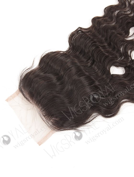 In Stock Brazilian Virgin Hair 16" Natural Curly Natural Color Top Closure STC-52-9557