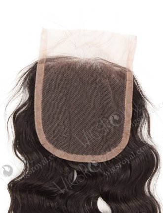 In Stock Brazilian Virgin Hair 16" Natural Curly Natural Color Top Closure STC-52