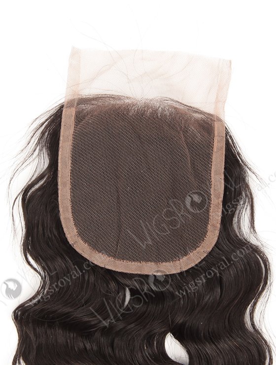 In Stock Brazilian Virgin Hair 16" Natural Curly Natural Color Top Closure STC-52-9556