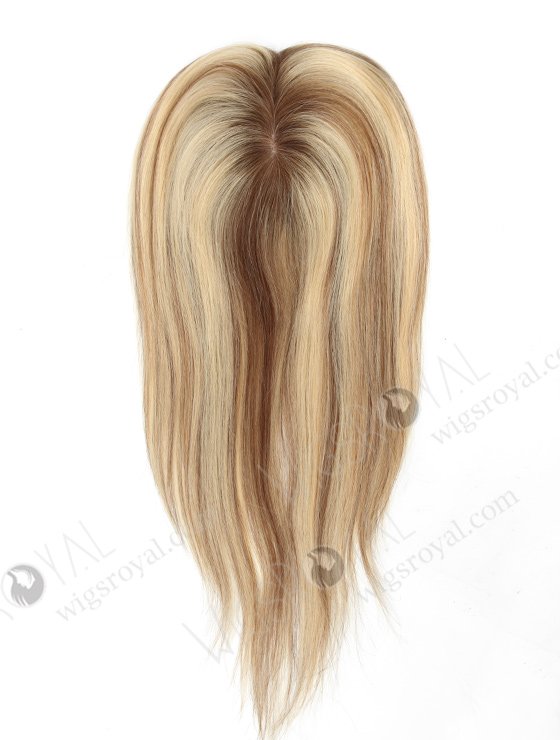 .5"*6" European Virgin Hair 16" Natural Straight T9/22# with 9# Highlights Silk Top Hair WR-TC-048-9527