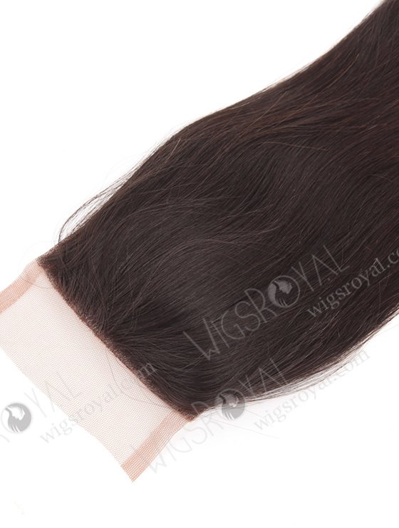 In Stock Brazilian Virgin Hair 12" Straight Natural Color Top Closure STC-265-9672