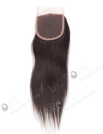 In Stock Brazilian Virgin Hair 12" Straight Natural Color Top Closure STC-265