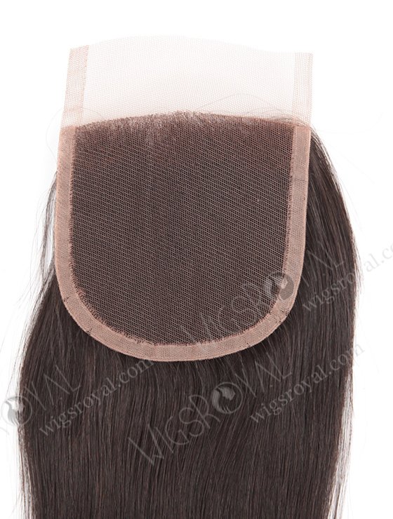 In Stock Brazilian Virgin Hair 12" Straight Natural Color Top Closure STC-265-9674