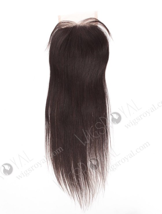 In Stock Brazilian Virgin Hair 14" Straight Natural Color Top Closure STC-266-9677