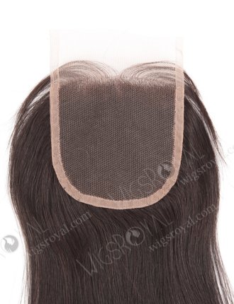 In Stock Brazilian Virgin Hair 14" Straight Natural Color Top Closure STC-266
